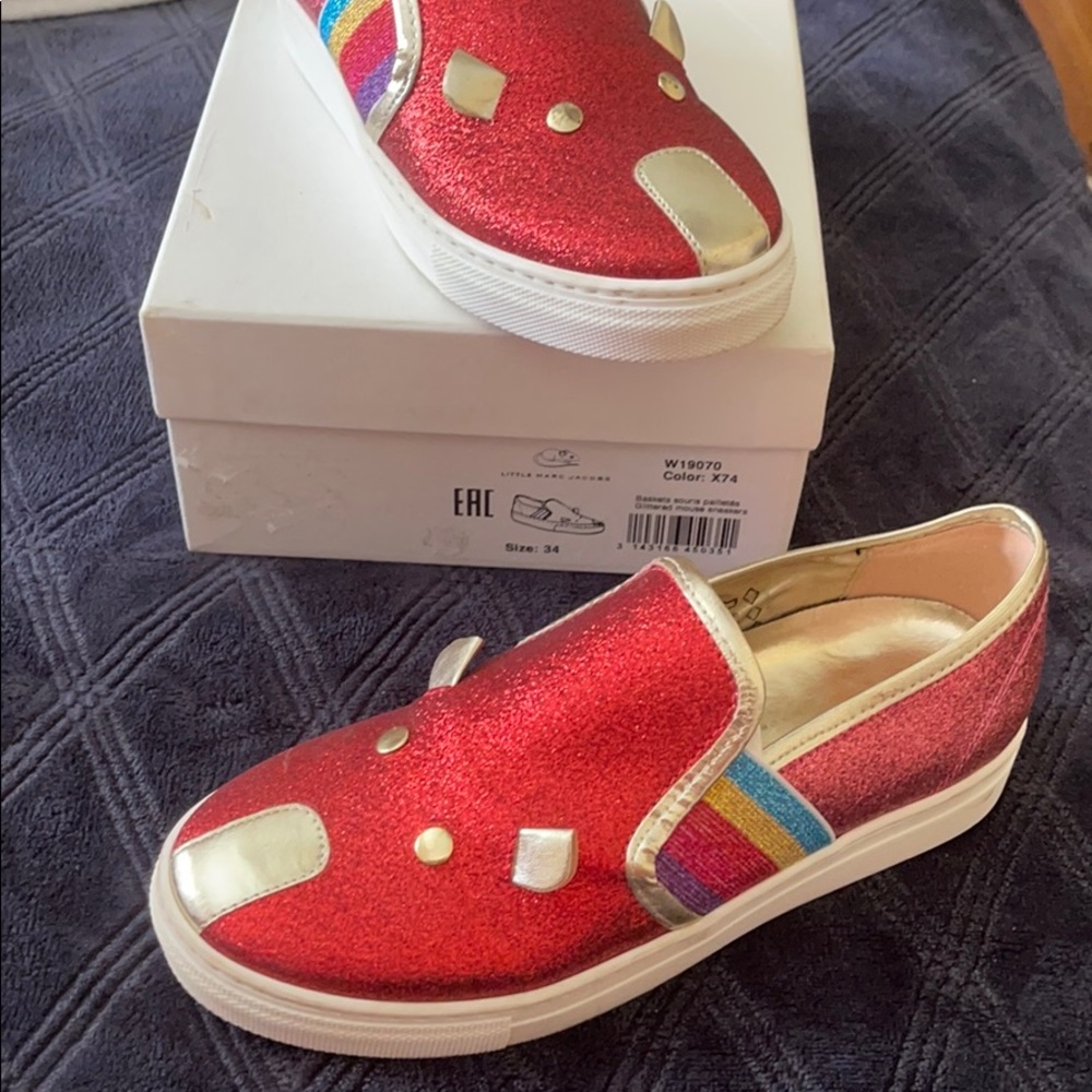 Little Marc Jacobs Glitter Mouse Sneakers Sz 34